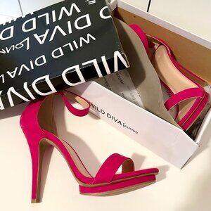 BRAND NEW Wild Diva Lounge Pink Magenta Stiletto Heels Womens Size 9